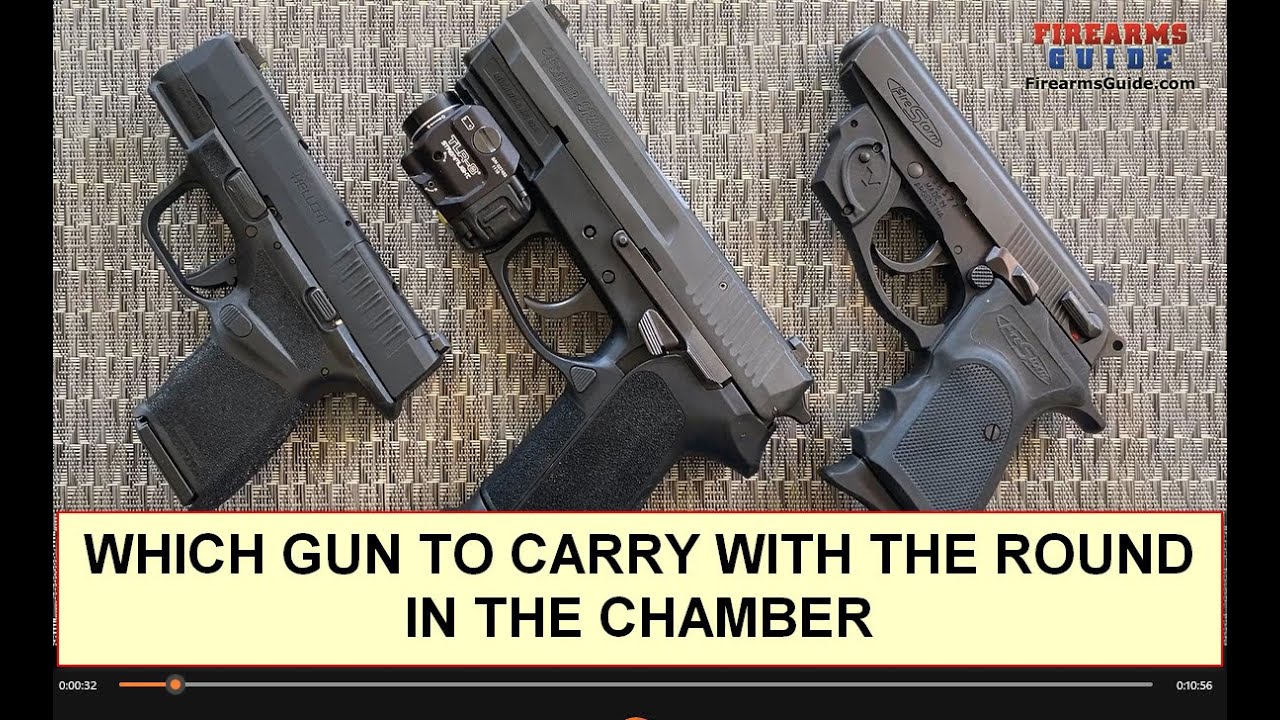 Carry with round in a chamber – 3 Different guns with 3 different system – Which one to choose?