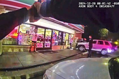 Police Use Taser to Subdue Knife-Wielding Man After Crashing Into 7-Eleven