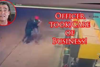 Cop Tackles Robber Armed With A Large Knife