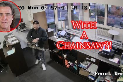 Police Forced To Stop Man Who Attacked Motel With Chainsaw