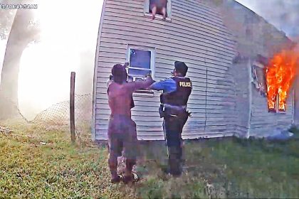 N.J. Cops and Neighbor Catch Child Jumping Out of Burning Home