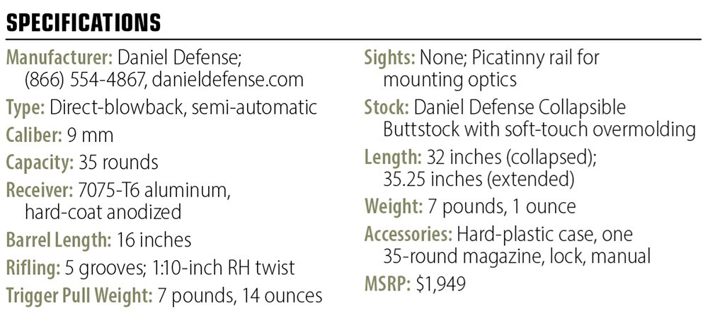 Daniel Defense PCC 916 specs
