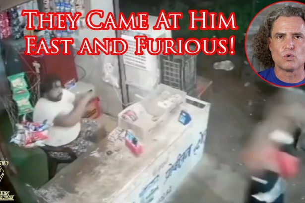 Shopkeeper Has to Think Fast Against 5 Armed Robbers