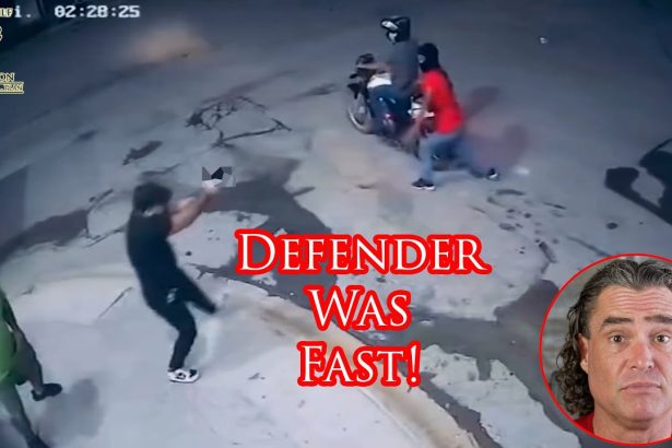Defender Wrecks Robber Who Telegraphed His Intentions