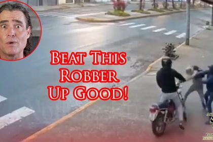 Amazing Defender Puts a Beating on Surprised Robber