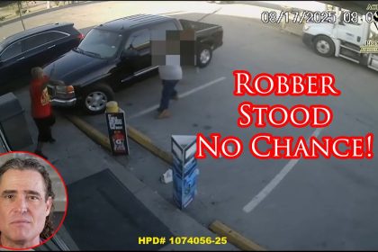 Houston Man Rakes Robber Up Pretty Good!