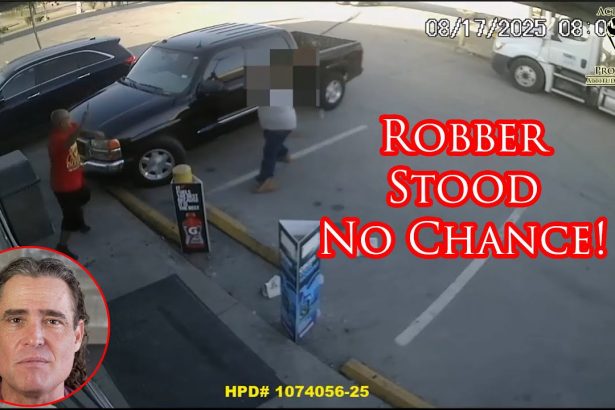 Houston Man Rakes Robber Up Pretty Good!