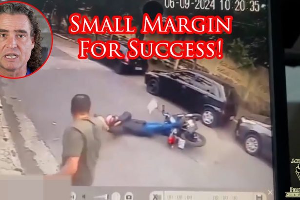 Defender Beats Armed Robber By Inches and Split Second