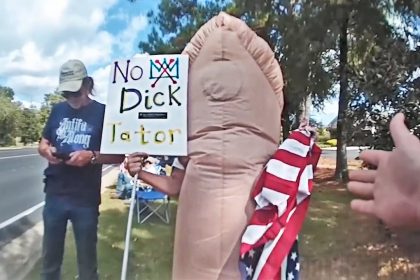 Police Arrest Grandma Wearing Inflatable Penis Costume at a Protest