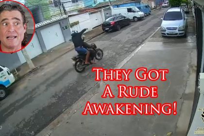 Defender Puts Moto Robber Under His Wheels!