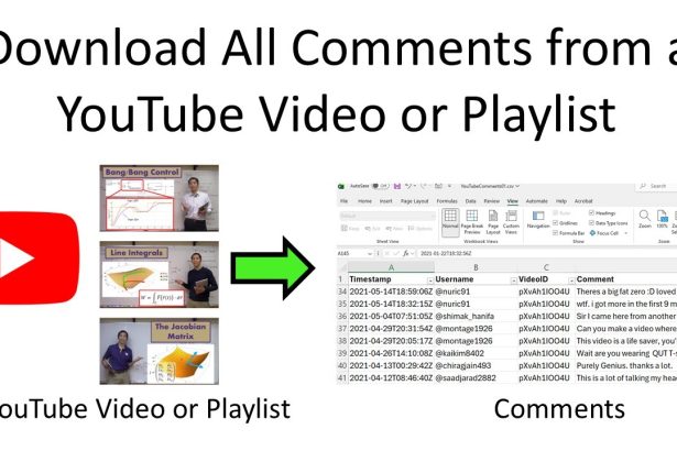 Download All Comments from a YouTube Video or Playlist
