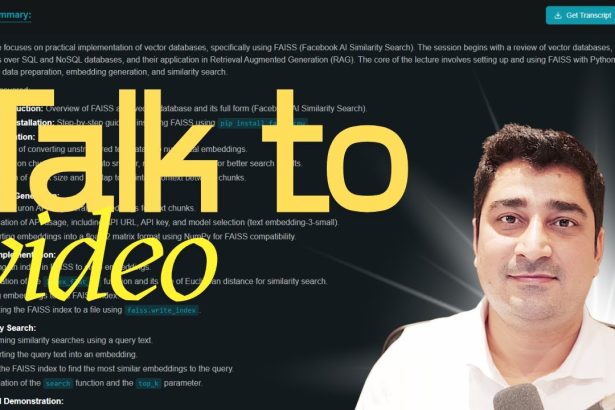 Introducing YouTube like AI Suite in : Talk-to-Video, Summaries, and Transcripts