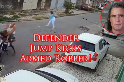 Motorcycle Robbery Attempt Stops When Defender Fights Back