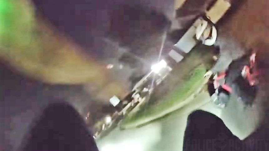 Cop Hitches Wild Hood Ride To Tackle Teen On Minibike