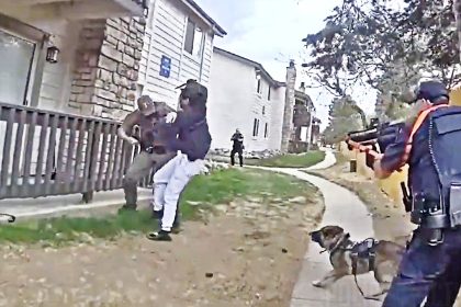 Suspect Attacks Officer With Butcher Knife