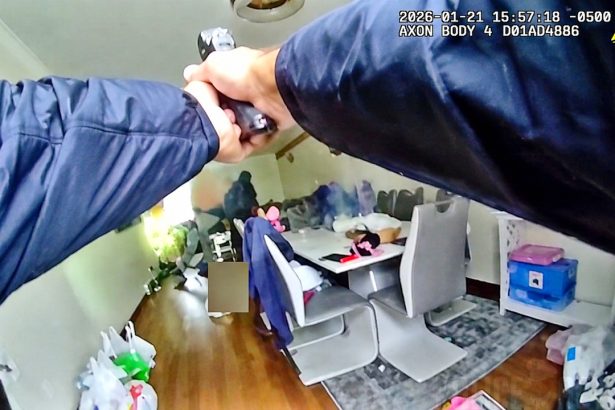 Officer Kicks Door Open Then Fires as Armed Suspect Forces Family Inside
