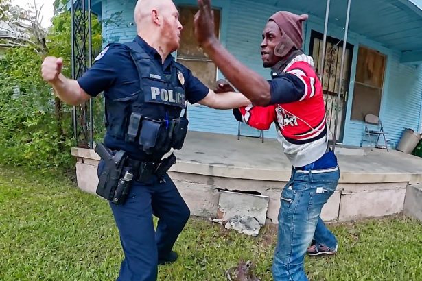 Female Officer Challenges Suspect To Fight Before Chaotic Arrest